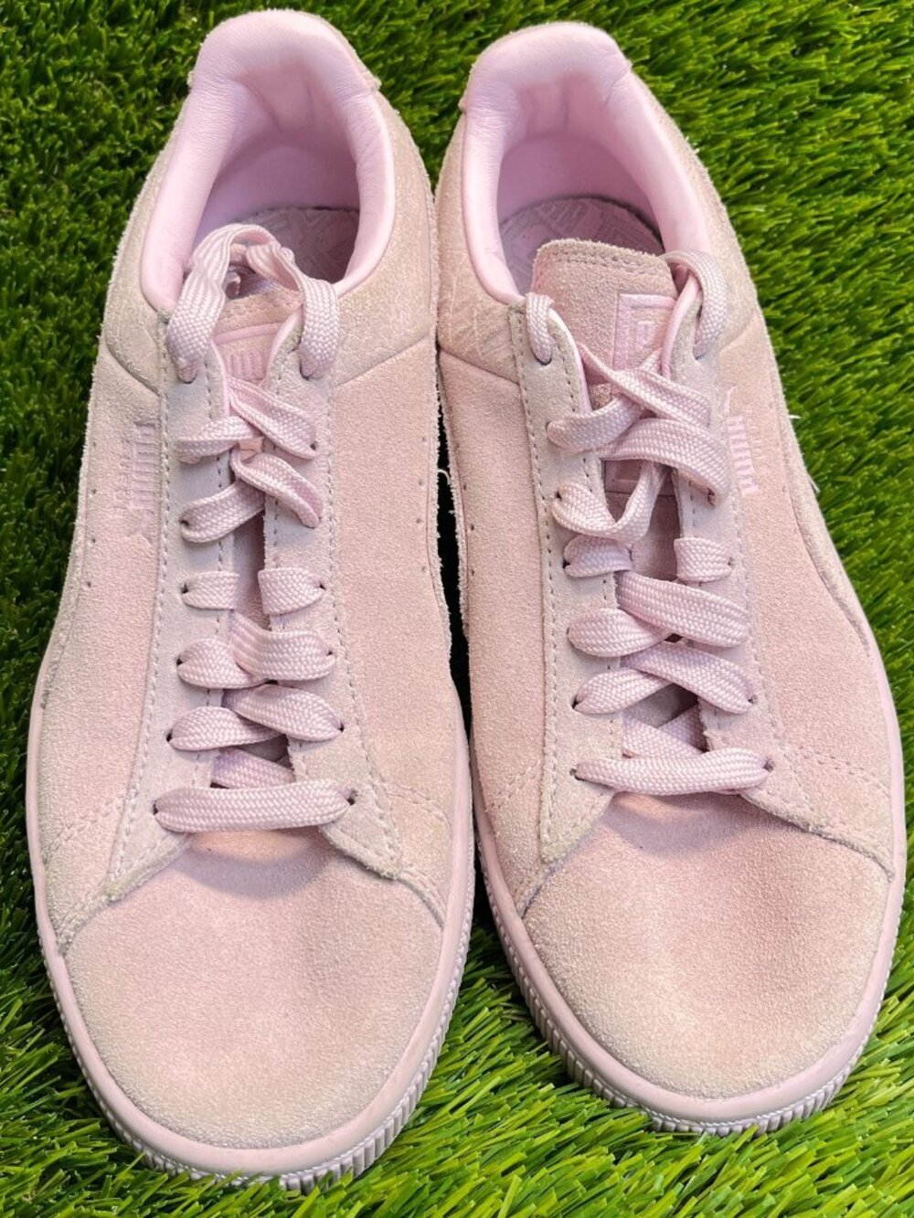 Puma Suede Classic Womens Size 8.5 Pink Athletic Suede Walking Shoes Sneakers - Picture 5 of 10